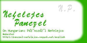 nefelejcs panczel business card